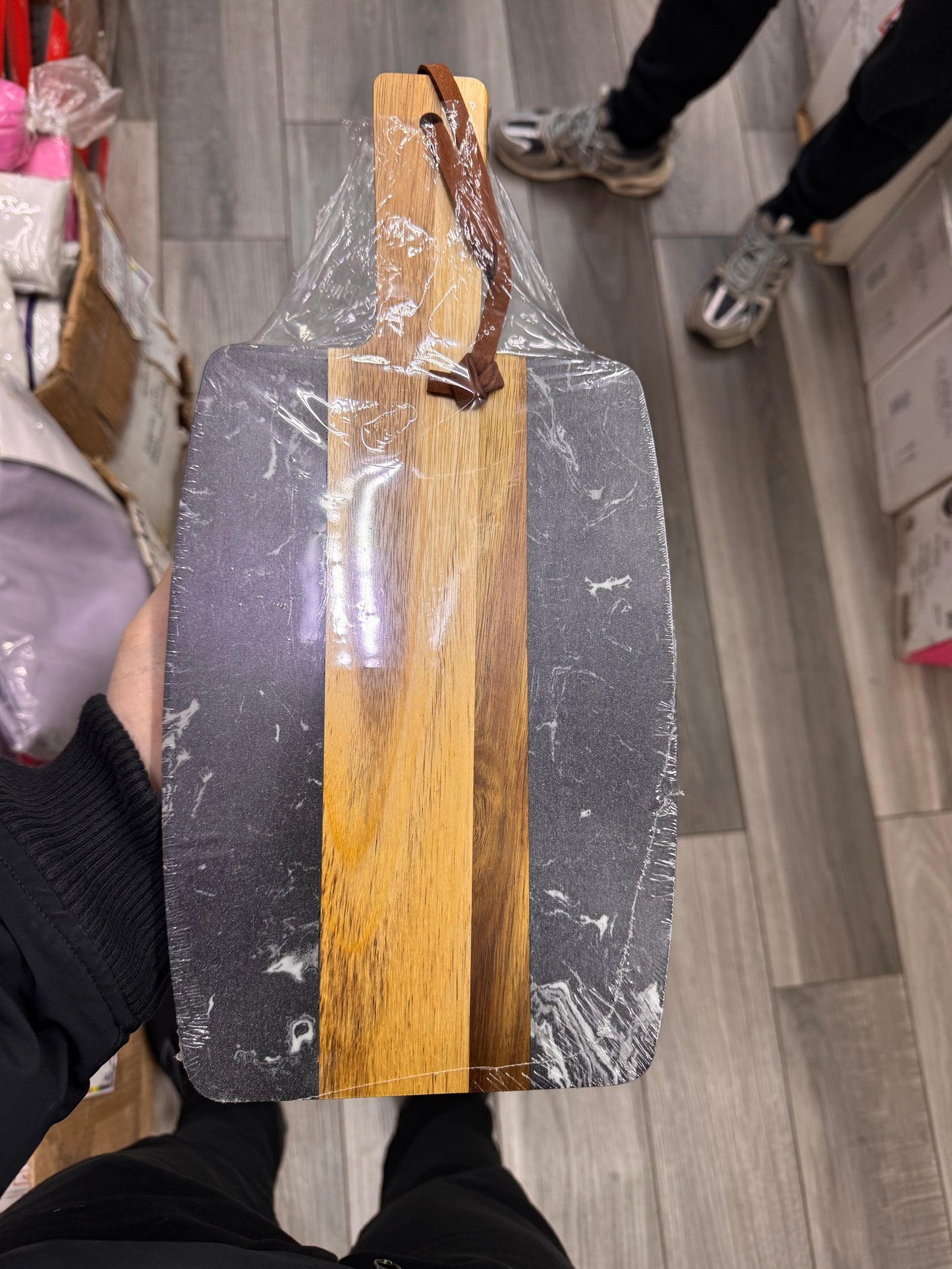 TAGLIERE IN MARMO E LEGNO
