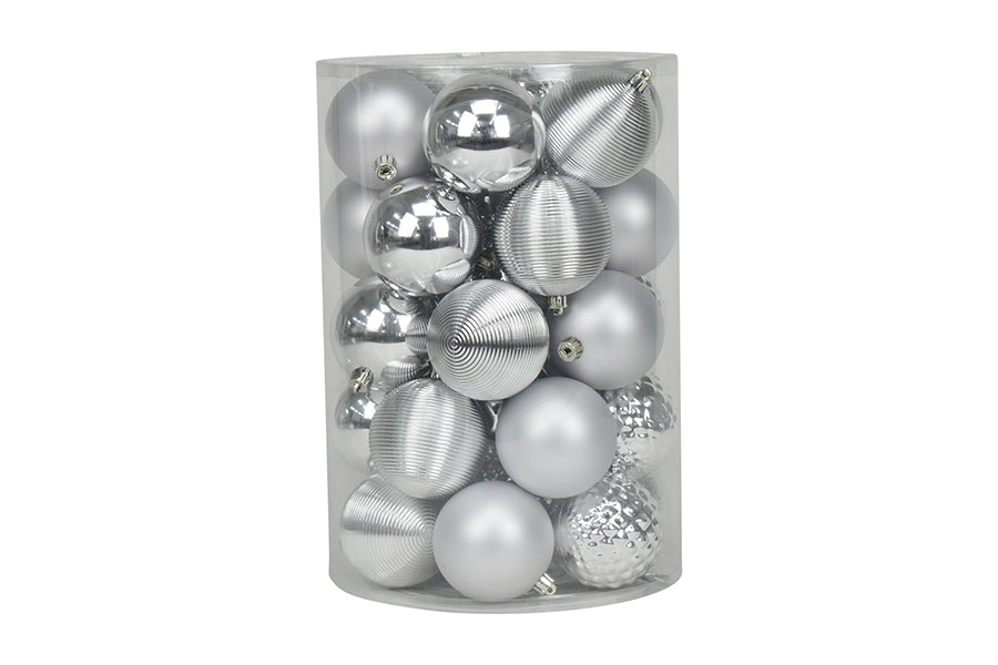 SET 34 PALLINE IN PLASTIVA 8 CM