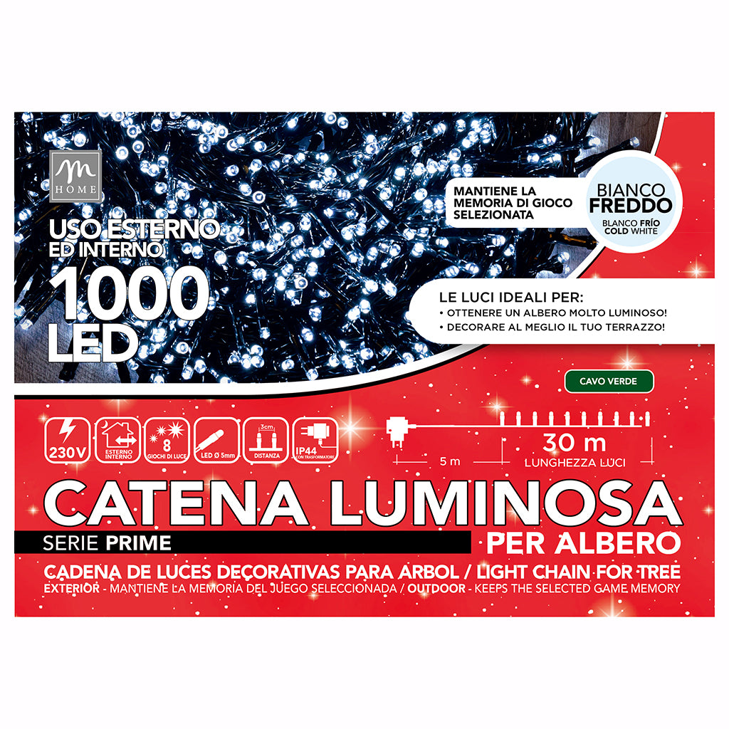 1000 LUCI LED CATENA LUMINOSA