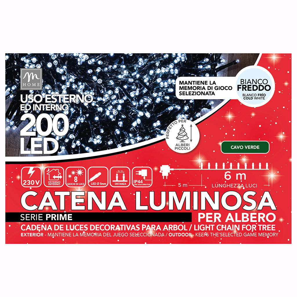 200 LUCI LED CATENA LUMINOSA