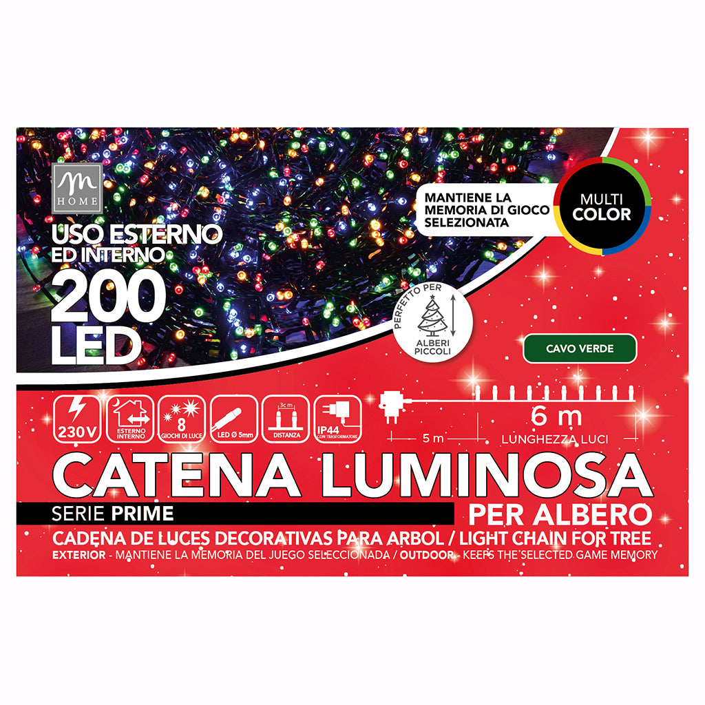 200 LUCI LED CATENA LUMINOSA