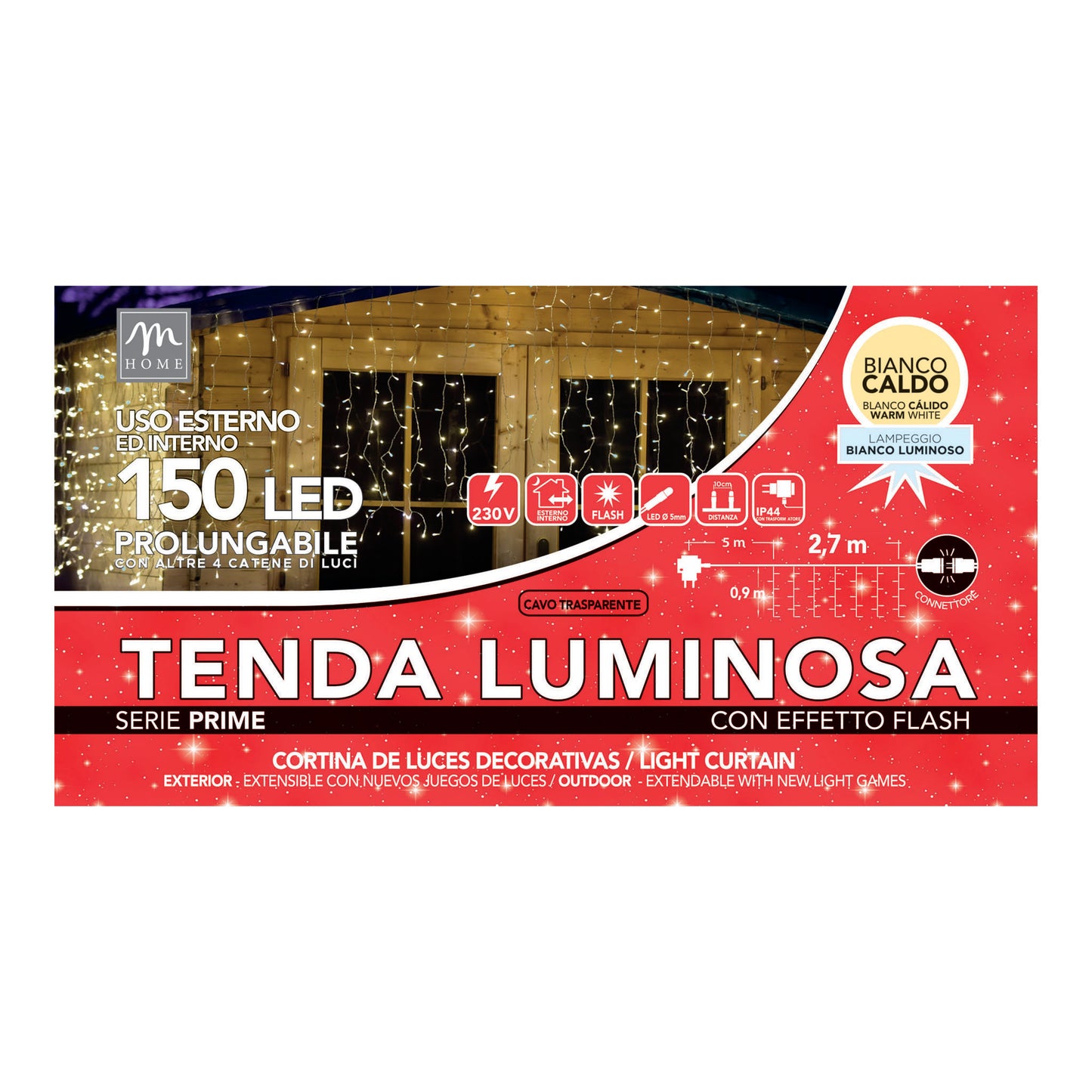 150 LUCI LED TENDA LUMINOSA