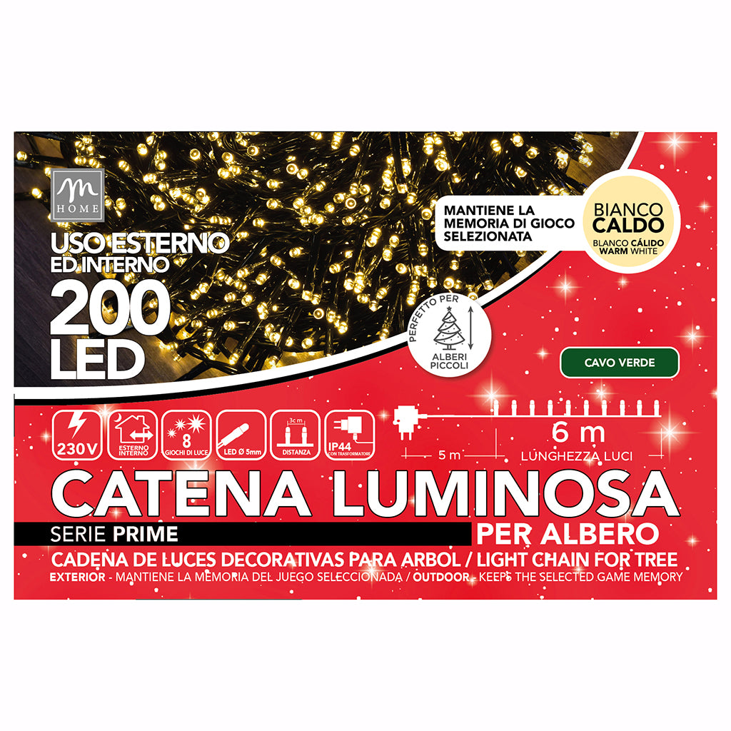 200 LUCI LED CATENA LUMINOSA