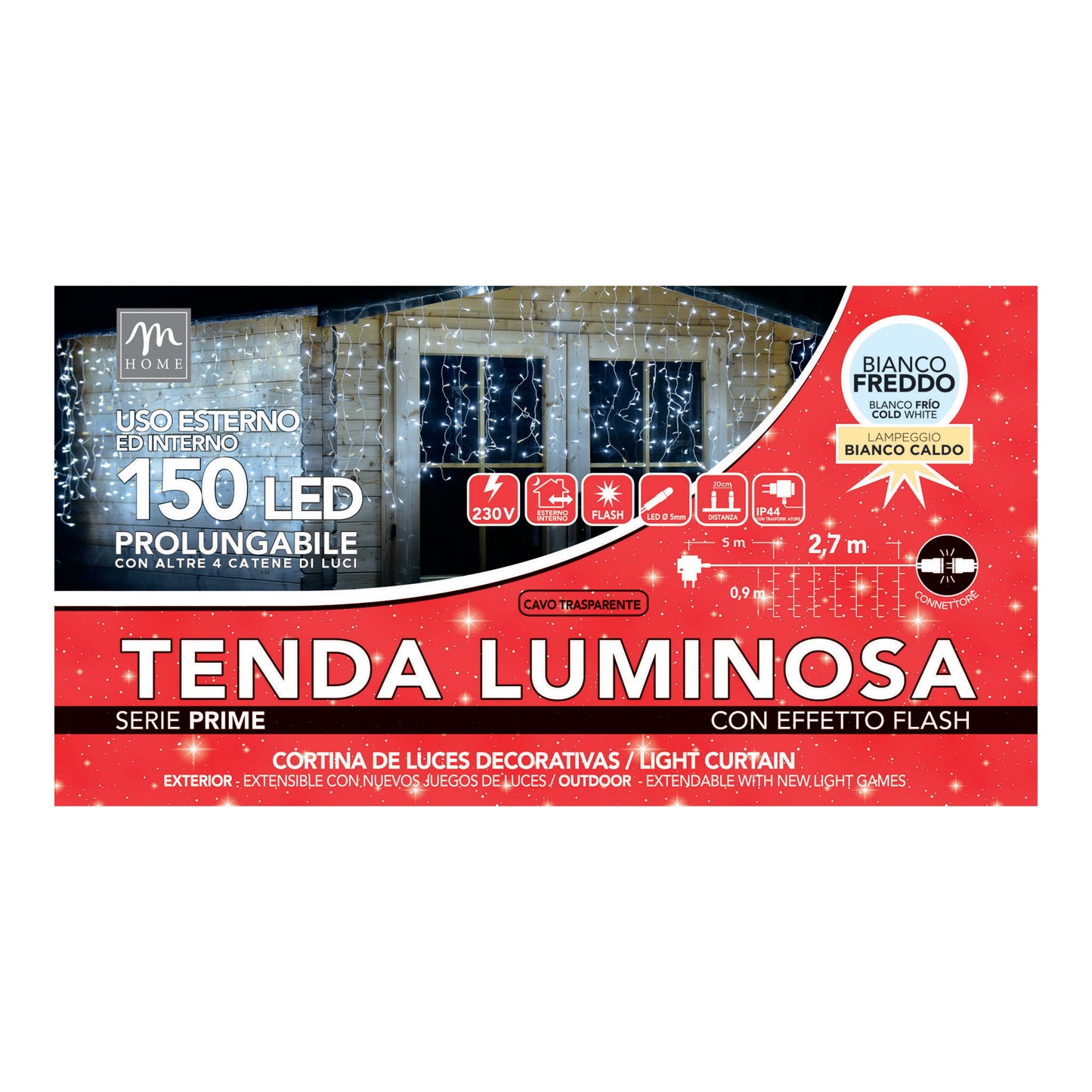 150 LUCI LED TENDA LUMINOSA