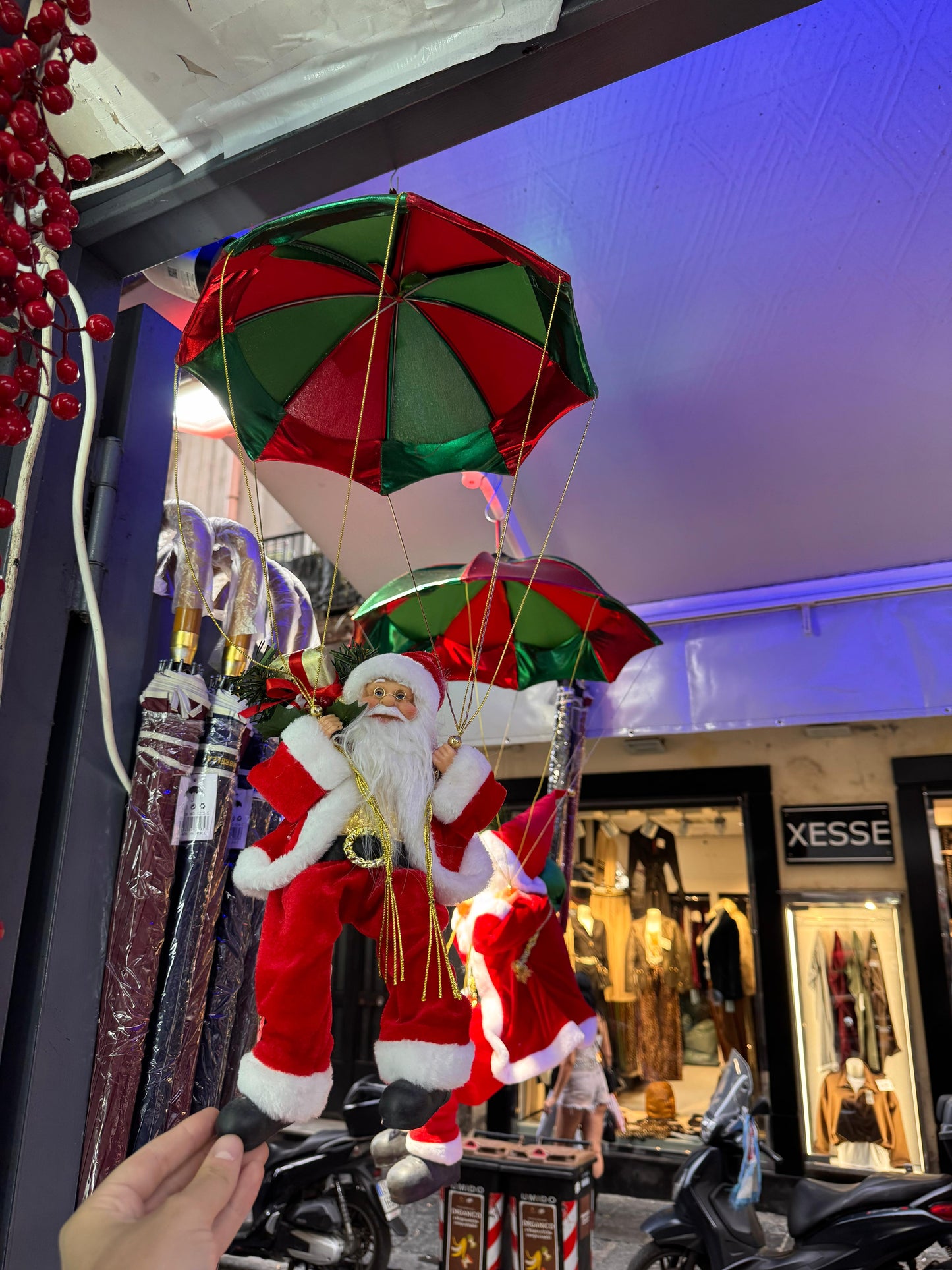 BABBO NATALE PARACADUTISTA 60cm - spedizione gratuita