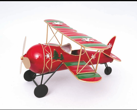 AEROPLANO LATTA ROSSO STRISCE VERDI