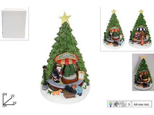 SCENARIO ALBERO DI NATALE E BABBO NATALE