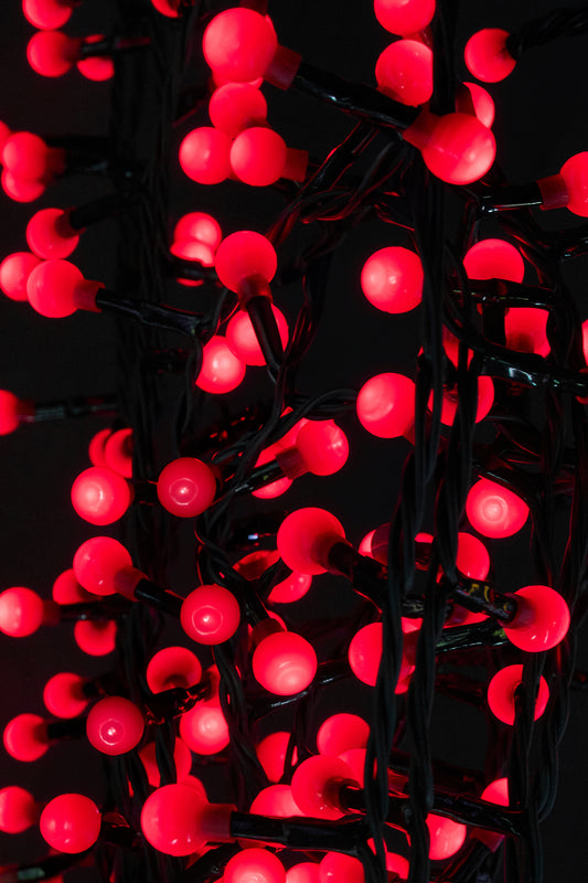 300 LUCI LED MICROSATINATE ROSSE