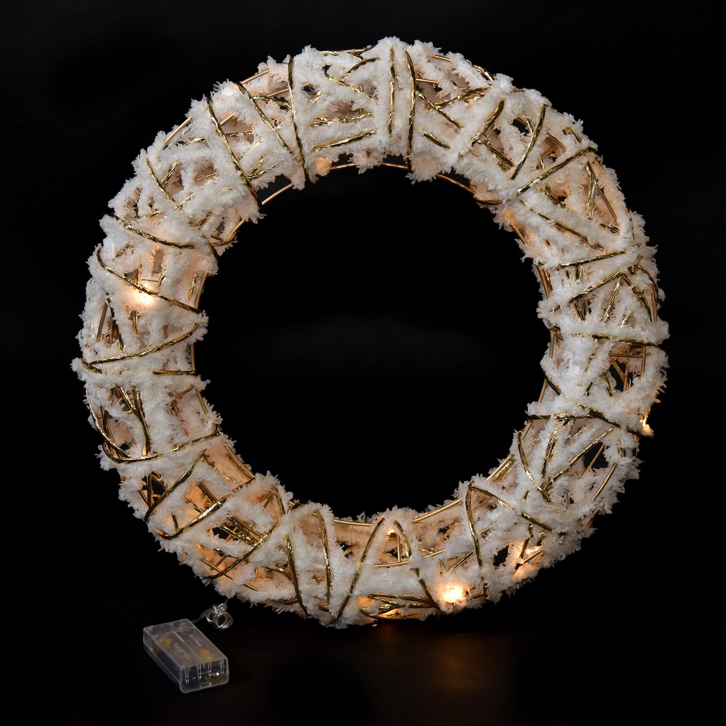 CORONA BIANCO ORO 10 LUCI LED