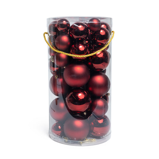 50 PALLE MISURE MISTE BORDEAUX IN PLASTICA