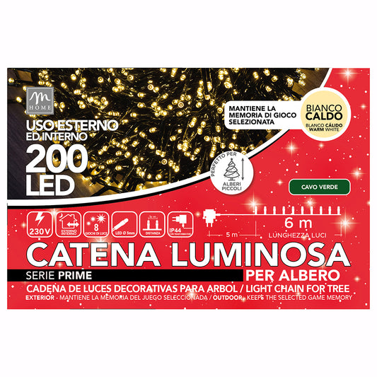 200 LUCI LED CATENA LUMINOSA