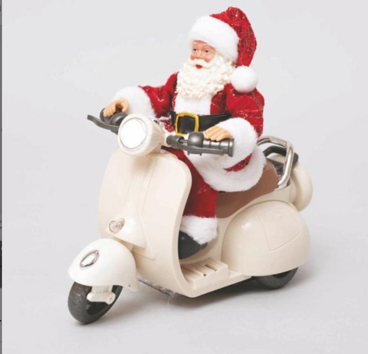 BABBO NATALE IN VESPA BIANCA