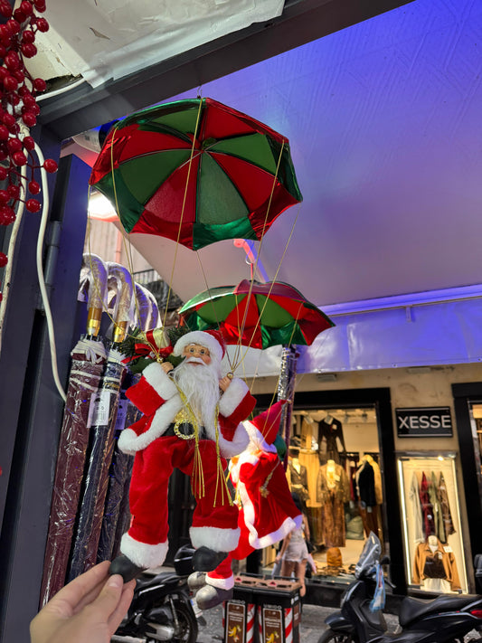 BABBO NATALE PARACADUTISTA 60cm - spedizione gratuita
