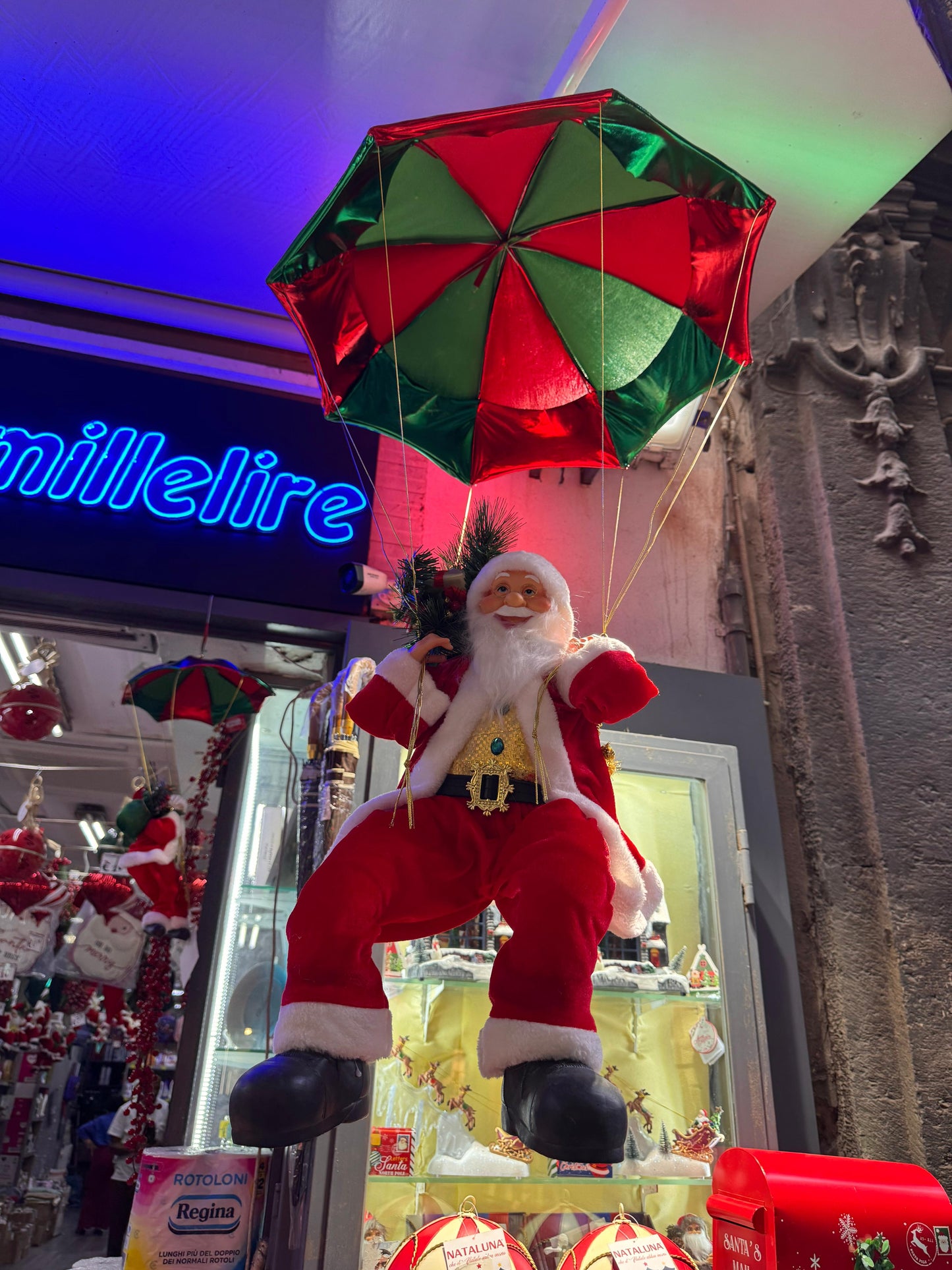 BABBO NATALE PARACADUTISTA 110cm - spedizione gratuita